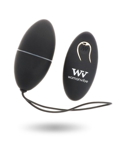 WOMANVIBE ALSAN HUEVO CONTROL REMOTO NEGRO SILICONA NEGRO