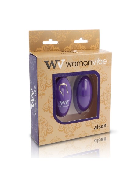 WOMANVIBE ALSAN HUEVO CONTROL REMOTO NEGRO SILICONA PURPLE