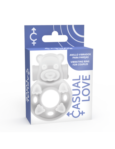 CASUAL LOVE 26 ANILLO VIBRADOR CONEJITO TRANSPARENTE