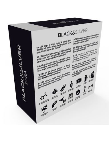 BLACK SILVER ZARA ESTIMULADOR CONTROL REMOTO CON PANTY