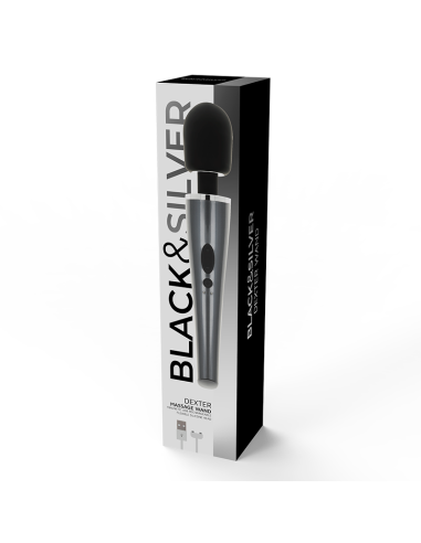 BLACK AND SILVER DEXTER MASSAGE WAND