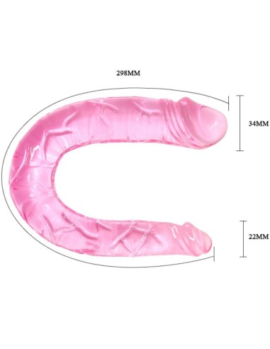 BAILE DOUBLE DONG DILDO DOBLE ROSA