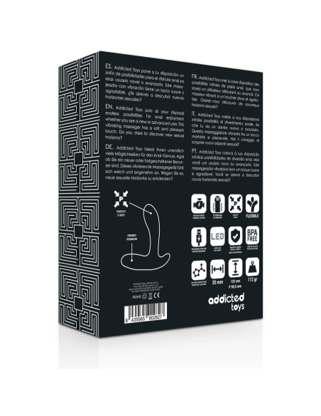 ADDICTED TOYS ANAL MASSAGER BLACK VIBRATION
