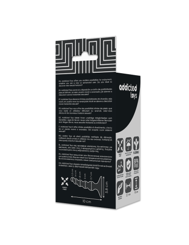 ADDICTED TOYS ANAL SEXUAL PLUG 10CM NEGRO