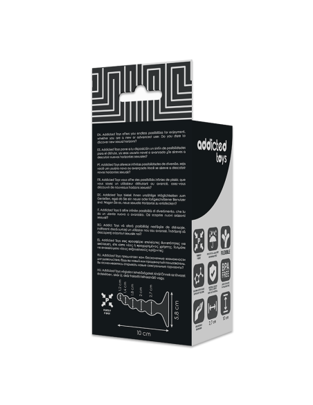 ADDICTED TOYS ANAL SEXUAL PLUG 10CM NEGRO ADDICTED TOYS ANAL SEXUAL PLUG 10CM NEGRO