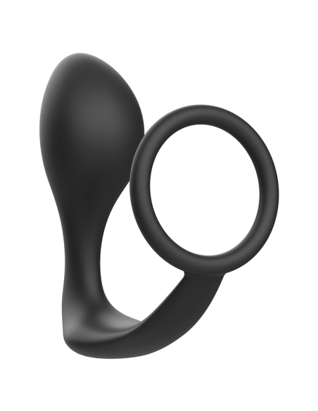 ADDICTED TOYS PLUG ANAL CON ANILLO SILICONA NEGRO