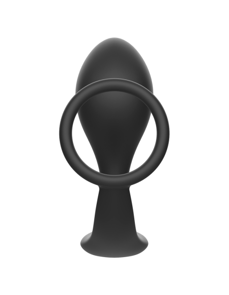 ADDICTED TOYS PLUG ANAL CON ANILLO SILICONA NEGRO