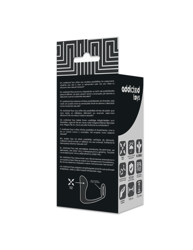 ADDICTED TOYS PLUG ANAL CON ANILLO SILICONA NEGRO