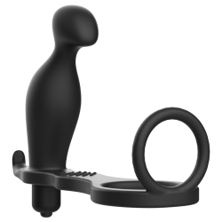 ADDICTED TOYS PLUG ANAL CON ANILLO SILICONA NEGRO 2