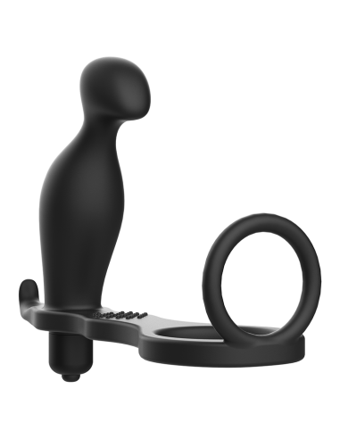 ADDICTED TOYS PLUG ANAL CON ANILLO SILICONA NEGRO
