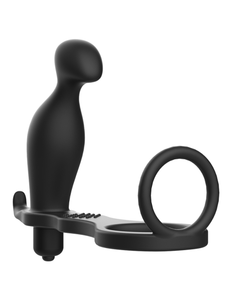 ADDICTED TOYS PLUG ANAL CON ANILLO SILICONA NEGRO