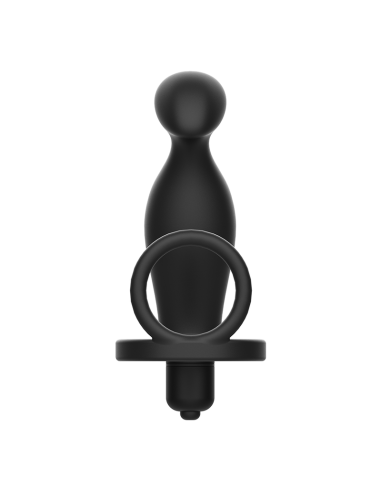 ADDICTED TOYS PLUG ANAL CON ANILLO SILICONA NEGRO