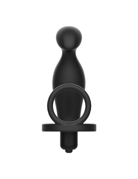 ADDICTED TOYS PLUG ANAL CON ANILLO SILICONA NEGRO