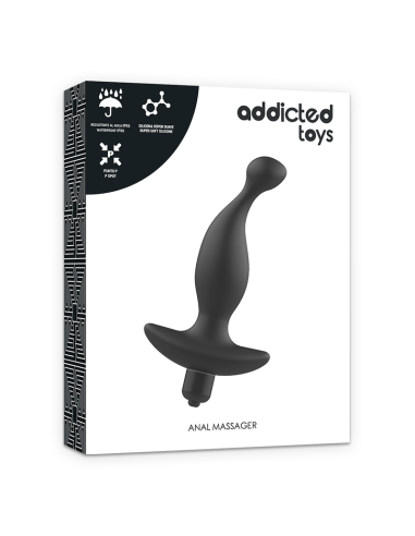 ADDICTED TOYS MASAJEADOR ANAL CON VIBRACIoN NEGRO