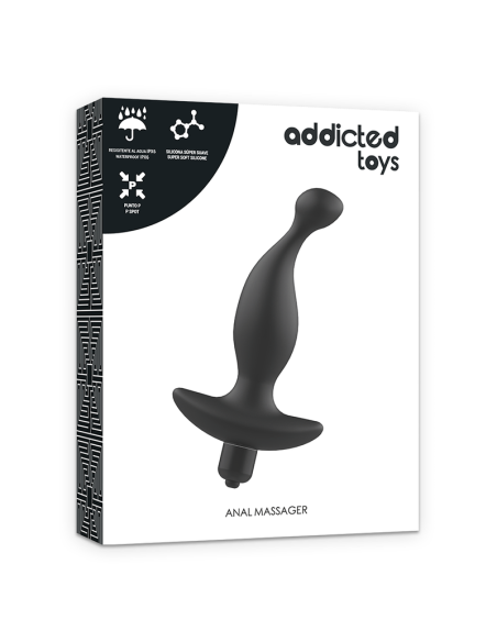 ADDICTED TOYS MASAJEADOR ANAL CON VIBRACIoN NEGRO