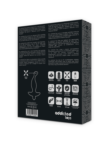 ADDICTED TOYS MASAJEADOR ANAL CON VIBRACIoN NEGRO