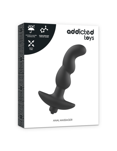 ADDICTED TOYS MASAJEADOR ANAL CON VIBRACIoN NEGRO