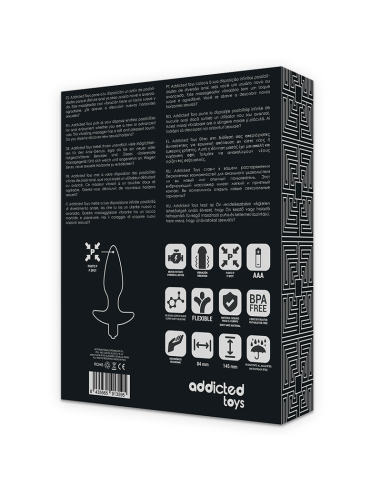 ADDICTED TOYS MASAJEADOR PLUG ANAL CON VIBRACIoN NEGRO