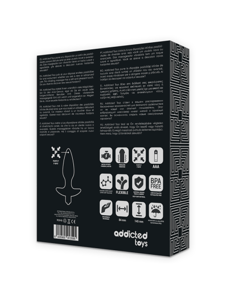 ADDICTED TOYS MASAJEADOR PLUG ANAL CON VIBRACIoN NEGRO