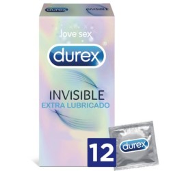 DUREX PRESERVATIVOS INVISIBLE EXTRA LUBRICADO 12 UNIDADES 2