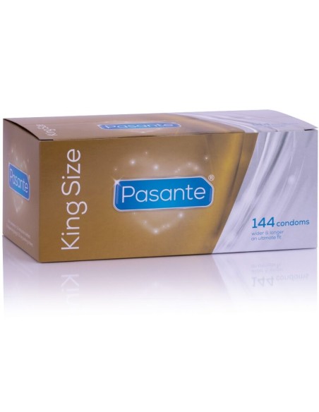 PASANTE PRESERVATIVOS KING MaS LARGOS Y ANCHOS CAJA 144 UNIDADES