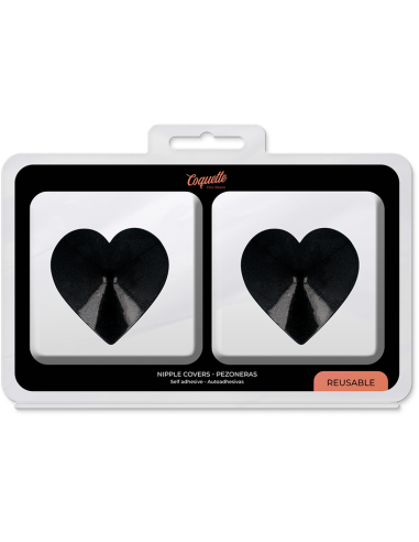 COQUETTE CHIC DESIRE CUBRE PEZONES CORAZONES NEGROS
