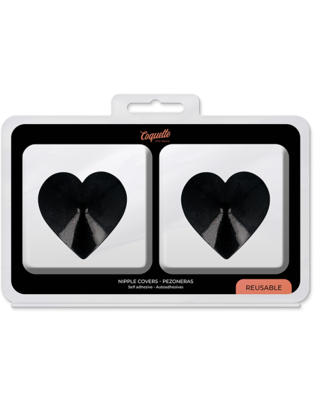 COQUETTE CHIC DESIRE CUBRE PEZONES CORAZONES NEGROS