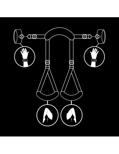 FETISH SUBMISSIVE POSICIoN PIERNAS ABIERTAS CON ESPOSAS