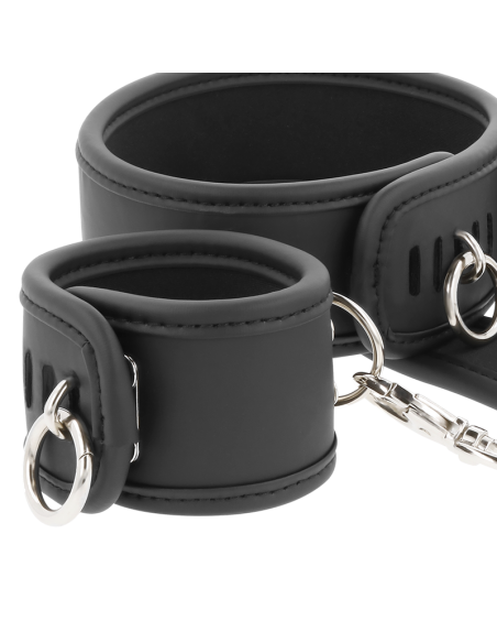 FETISH SUBMISSIVE COLLAR Y ESPOSAS CUERO VEGANO