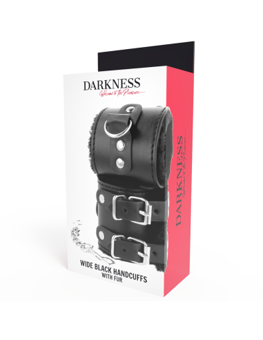 DARKNESS ESPOSAS CUERO CON FORRO AJUSTABLES NEGRO