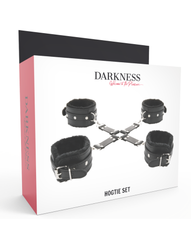 DARKNESS ESPOSAS DE CUERO PARA PIES Y MANOS NEGRO