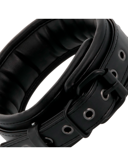 DARKNESS ESPOSAS Y COLLAR DE CUERO NEGRO