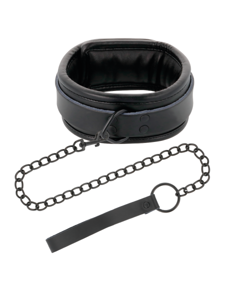 DARKNESS ESPOSAS Y COLLAR DE CUERO NEGRO
