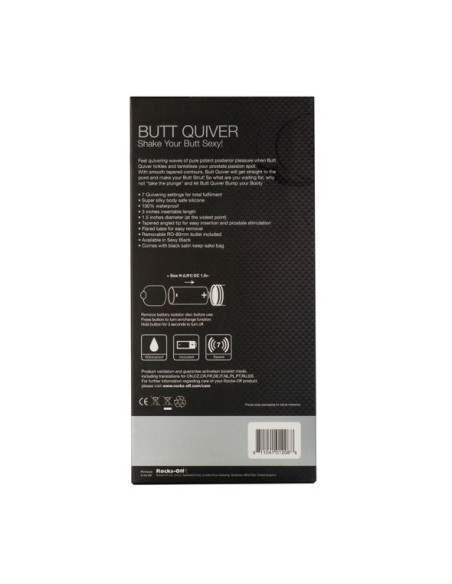 BUTT QUIVER ESTIMULADOR DEL PUNTO P 7 VELOCIDADES NEGRO