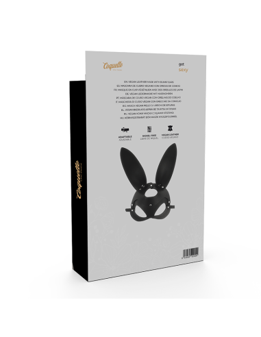 COQUETTE MASCARA CUERO VEGANO CON OREJAS DE CONEJO