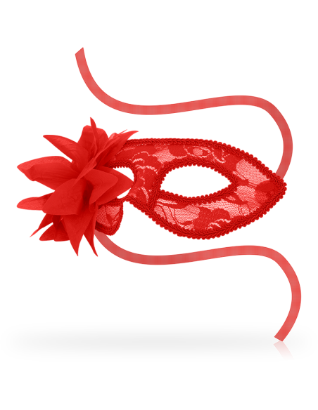 OHMAMA MASKS ANTIFAZ CON ENCAJES Y FLOR ROJO