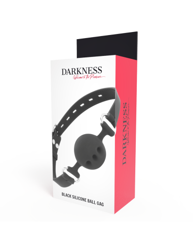 DARKNESS MORDAZA TRANSPIRABLE SILICONA NEGRO