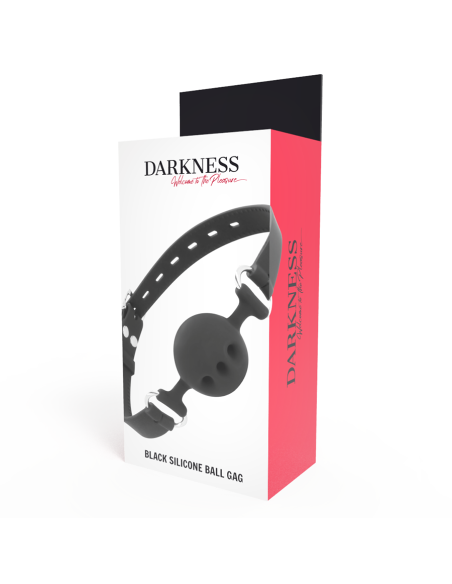 DARKNESS MORDAZA TRANSPIRABLE SILICONA NEGRO
