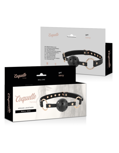 COQUETTE FANTASY MORDAZA TRANSPIRABLE CUERO VEGANO