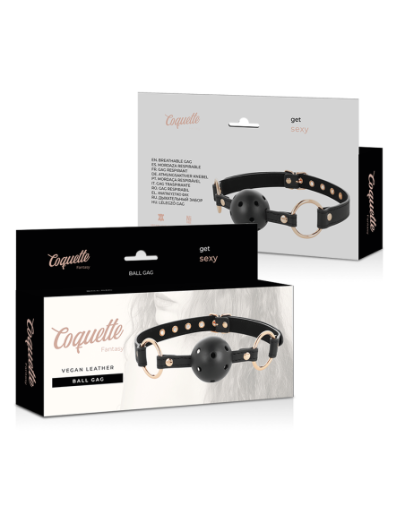 COQUETTE FANTASY MORDAZA TRANSPIRABLE CUERO VEGANO