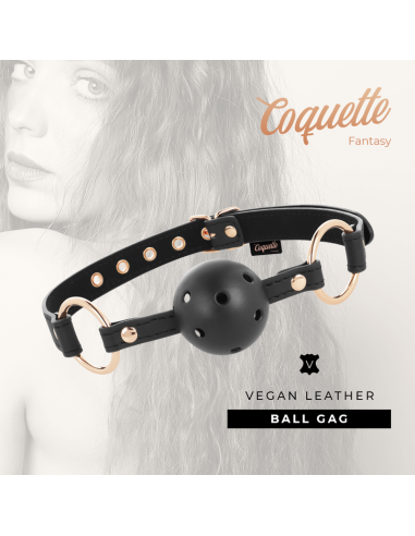 COQUETTE FANTASY MORDAZA TRANSPIRABLE CUERO VEGANO
