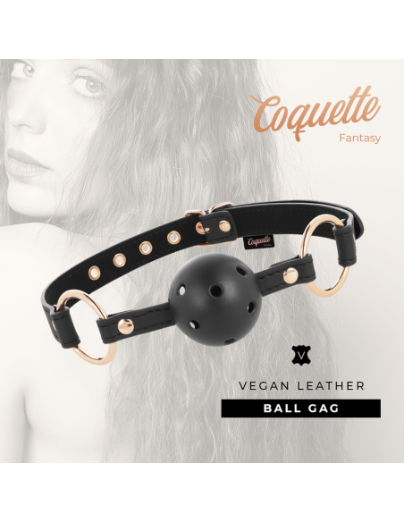 COQUETTE FANTASY MORDAZA TRANSPIRABLE CUERO VEGANO