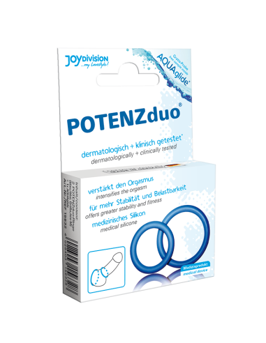 POTENZ DUO AZUL ANILLOS PENE MEDIANO SIZE M