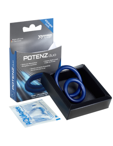 POTENZ DUO AZUL ANILLOS PENE MEDIANO SIZE M