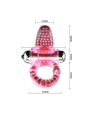 SWEET ABS 10 RITMOS RING ANILLO PENE VIBRADOR ROSA