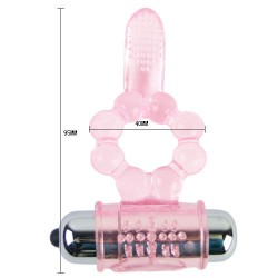 ANILLO SILICONA 10 RITMOS LENGUA CON VIBRACION ROSA 2