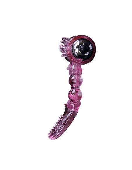 ANILLO SILICONA 10 RITMOS LENGUA CON VIBRACION ROSA
