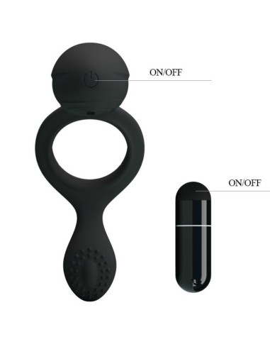 PRETTY LOVE ANILLO VIBRADOR CON ESTIMULADOR ETHEL