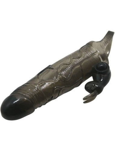 BRAVE MAN FUNDA REALISTICA PENE CON RABBIT 165 CM NEGRO