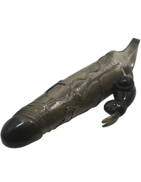 BRAVE MAN FUNDA REALISTICA PENE CON RABBIT 165 CM NEGRO